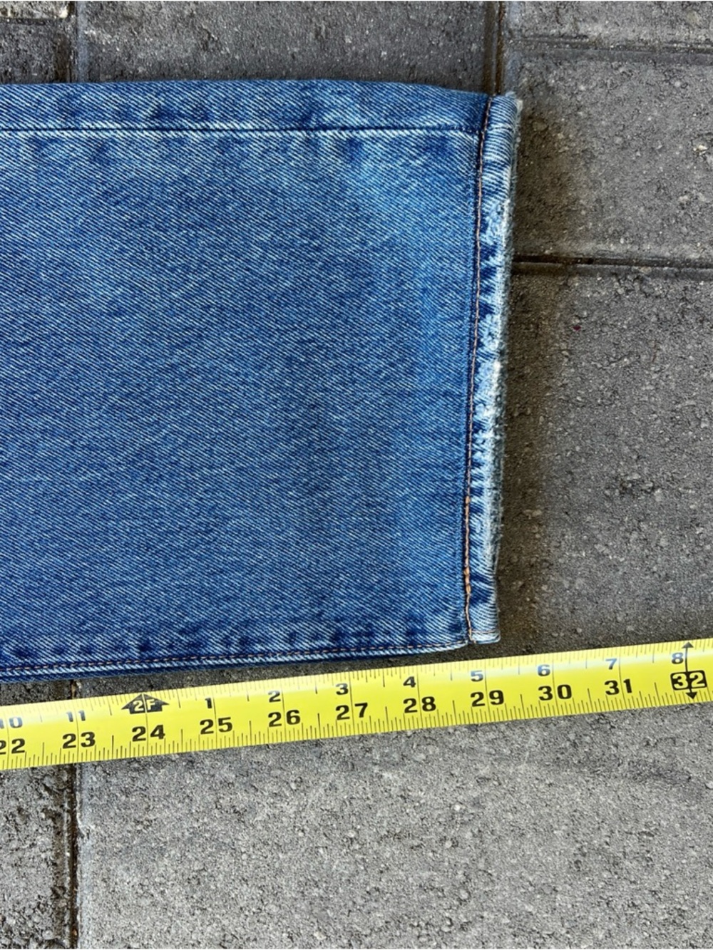 Levi's Light Blue Straight Leg Jeans with Distressed Knees - Picture 8 of 10